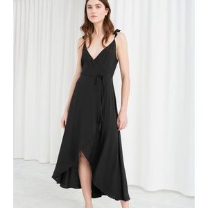 NWT & Other Stories Black Wrap Dress, 0
